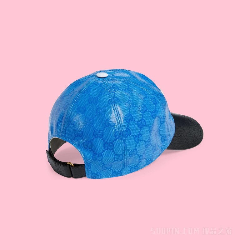 adidas x Gucci联名系列GG帆布棒球帽 蓝色和黑色