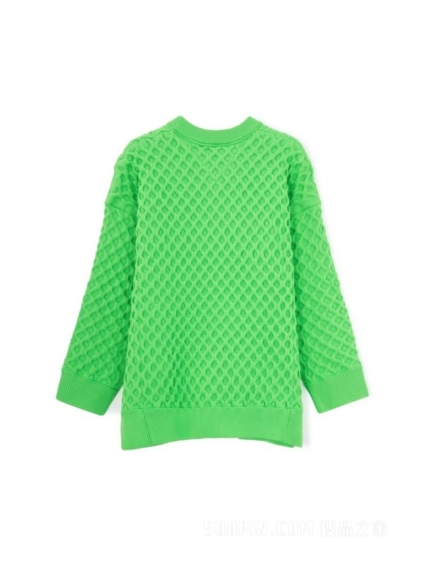 23新款春季男装时尚简约徽章刺绣绞花纹理套头针织衫30963