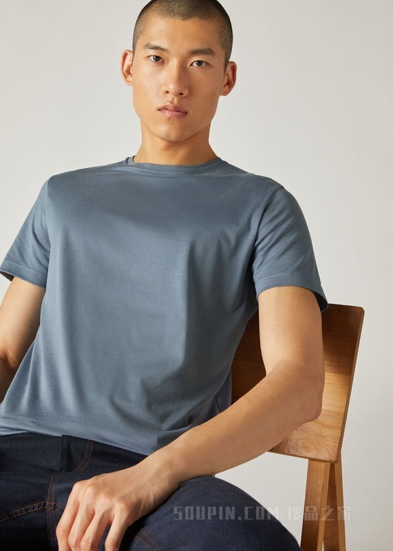 Jersey 短袖 T 恤 棉 , 桑蚕丝