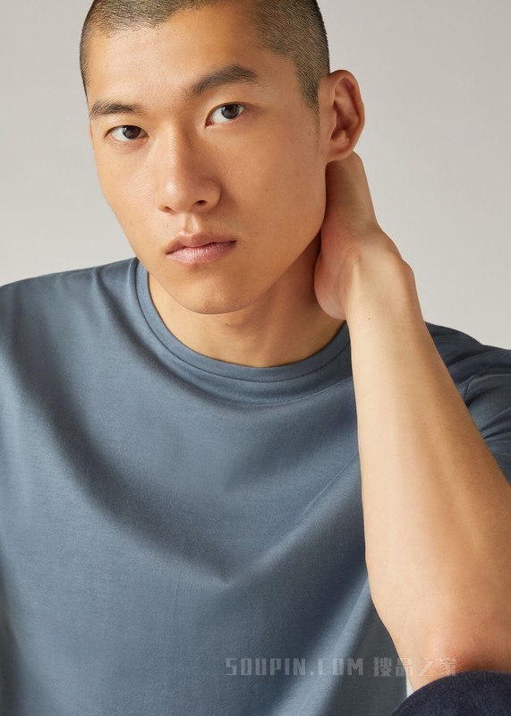 Jersey 短袖 T 恤 棉 , 桑蚕丝