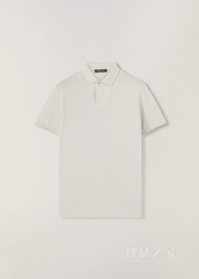 Open Mm Pique Polo 衫 棉 , 桑蚕丝