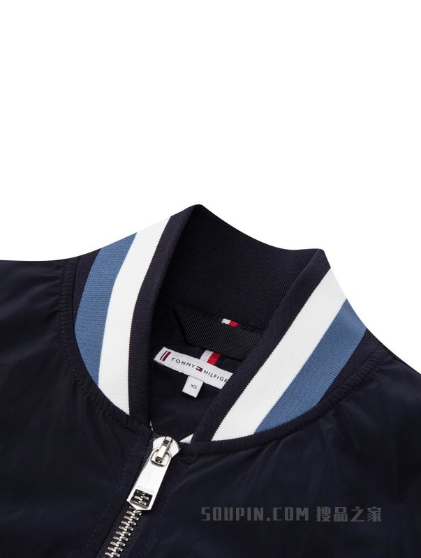 23新款春季女装休闲拼色拉链棒球服领单夹克外套WW0WW38098
