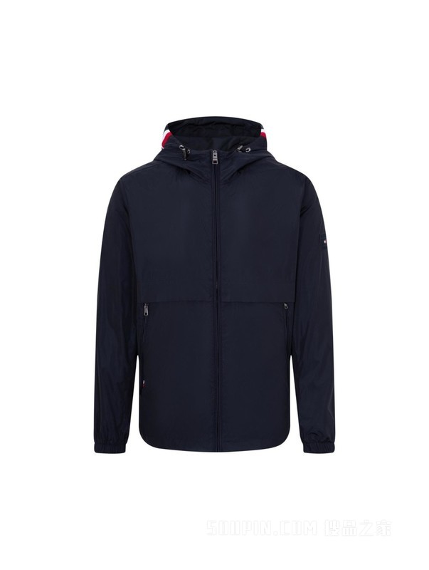 23新款春季男装简约LOGO贴片休闲连帽单夹克外套MW0MW30245