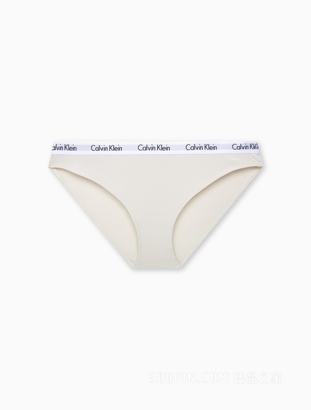 Calvin Klein 23春季新款女士循环LOGO提花腰边棉质透气比基尼内裤D1618