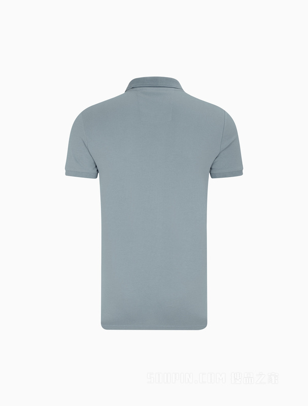 Calvin Klein 23春季男士商务休闲刺绣方标翻领修身短袖POLO衫J324246