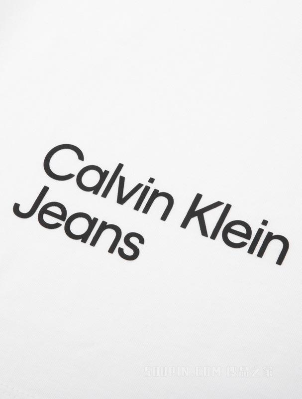 Calvin Klein 23春季新款男士时尚多彩喷漆LOGO纯棉圆领短袖T恤J323314