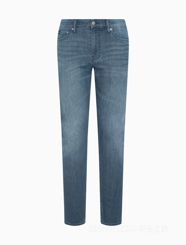 Calvin Klein 23春季新款男士时尚修身高弹力猫须水洗牛仔裤J323710