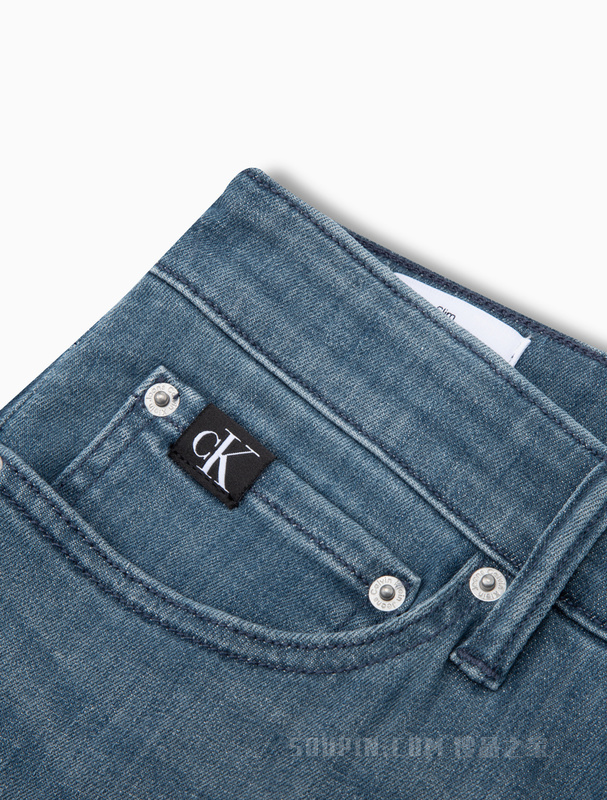 Calvin Klein 23春季新款男士时尚修身高弹力猫须水洗牛仔裤J323710
