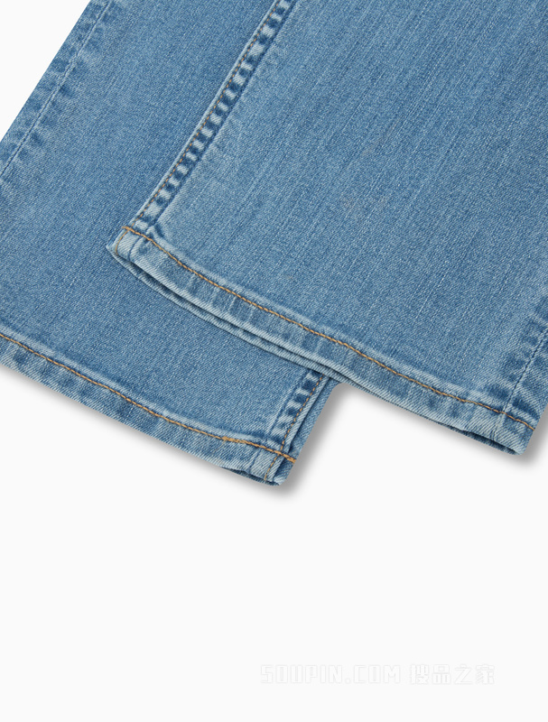 Calvin Klein 23春季新款男士LOGO吊袢合体猫须弹力水洗牛仔裤J323268