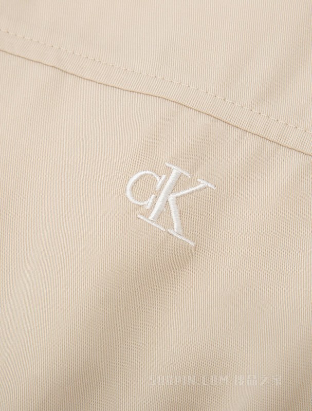 Calvin Klein 23春季新款女士时尚LOGO织带收腰拉链翻领连衣裙J221119