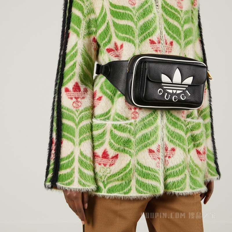 adidas x Gucci联名系列GG Trefoil开衫 绿色和红色