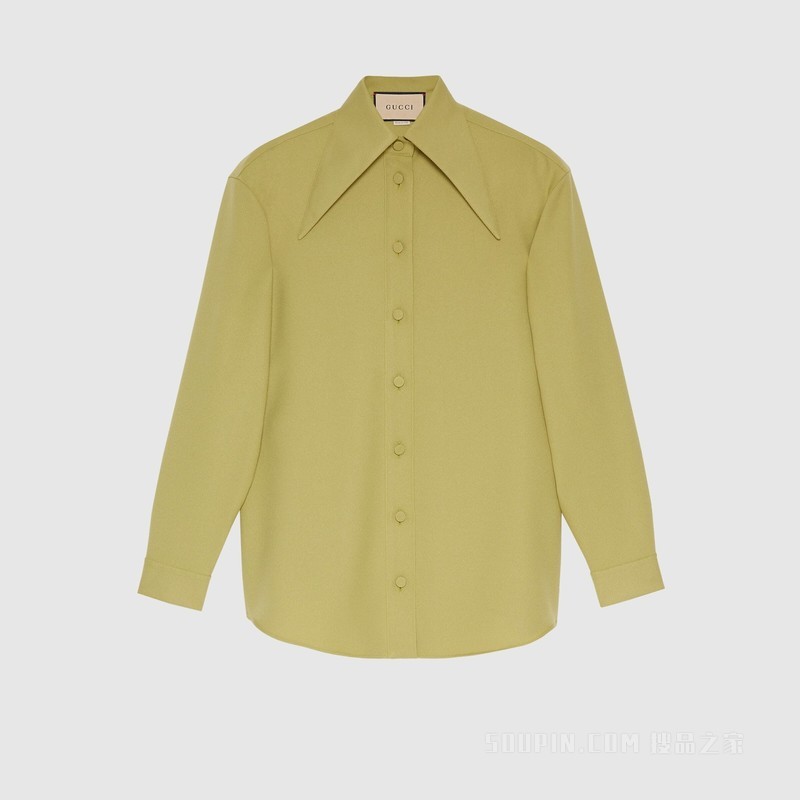 双绉真丝衬衫 绿色