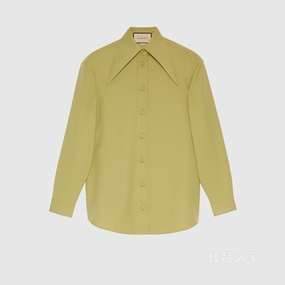 双绉真丝衬衫 绿色