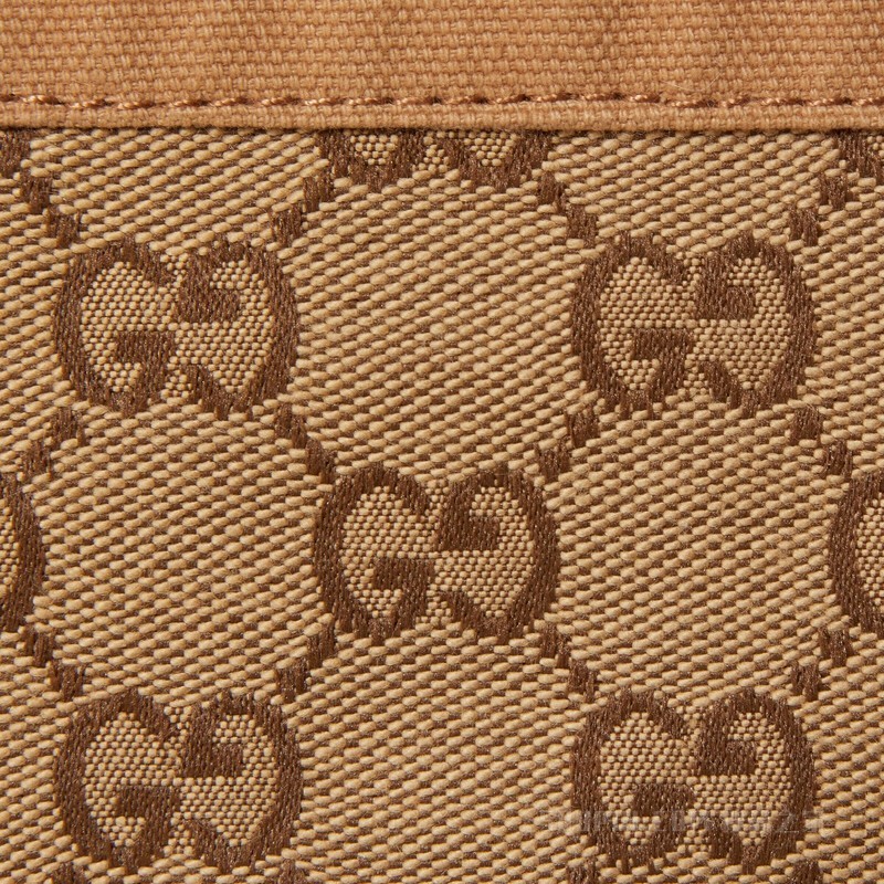 饰GG帆布翻边牛仔裤 棕色