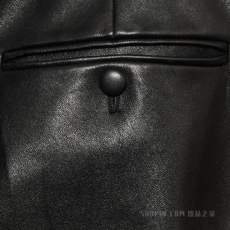 黑色皮革长裤 黑色