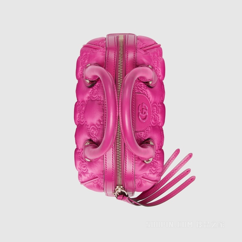 GG Matelassé皮革迷你手袋 紫红色尼龙