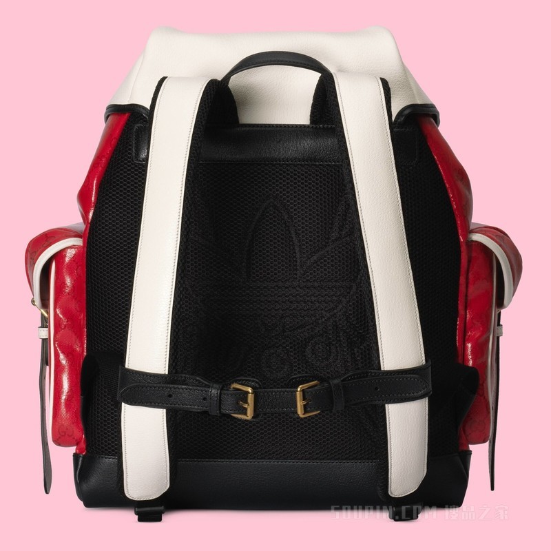 adidas x Gucci联名系列背包 红色水晶帆布