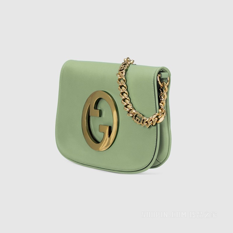 Gucci Blondie系列肩背包 浅绿色皮革