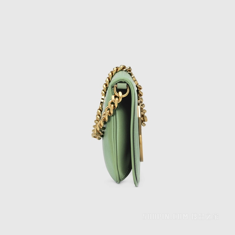Gucci Blondie系列肩背包 浅绿色皮革