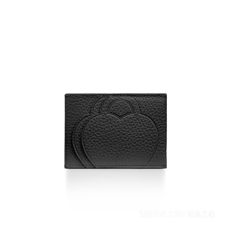 Return to Tiffany™ 系列黑色皮革卡包