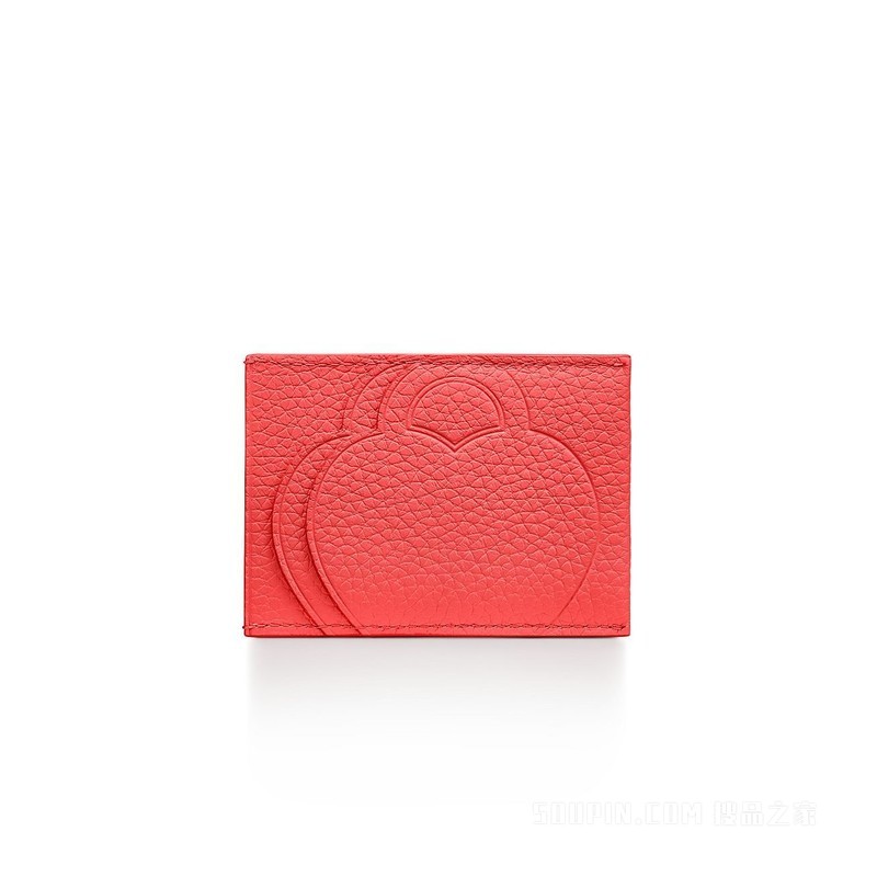 Return to Tiffany™ 系列木槿红色皮革卡包