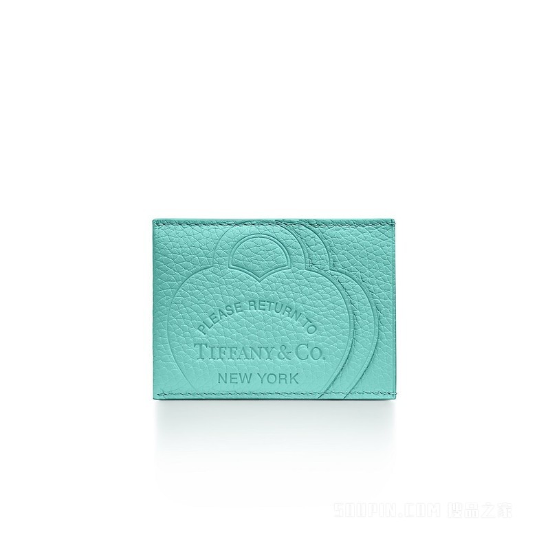Return to Tiffany™ 系列 Tiffany Blue® 蒂芙尼蓝色皮革卡包