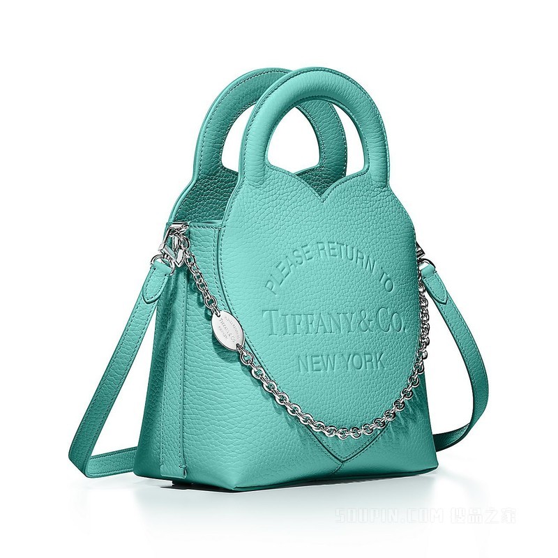 Return to Tiffany™ 系列 Tiffany Blue® 蒂芙尼蓝色皮革迷你托特包