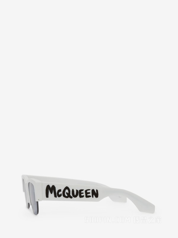 McQueen Graffiti方形太阳眼镜