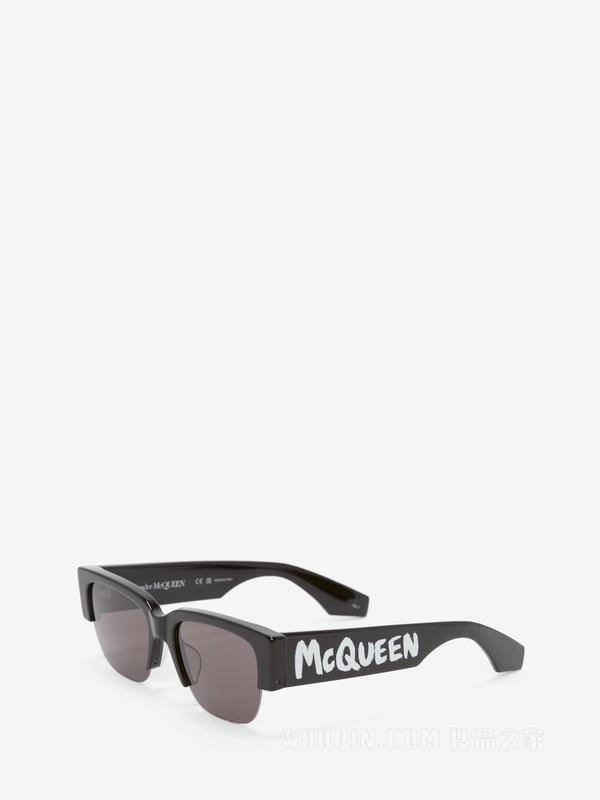 McQueen Graffiti方形太阳眼镜