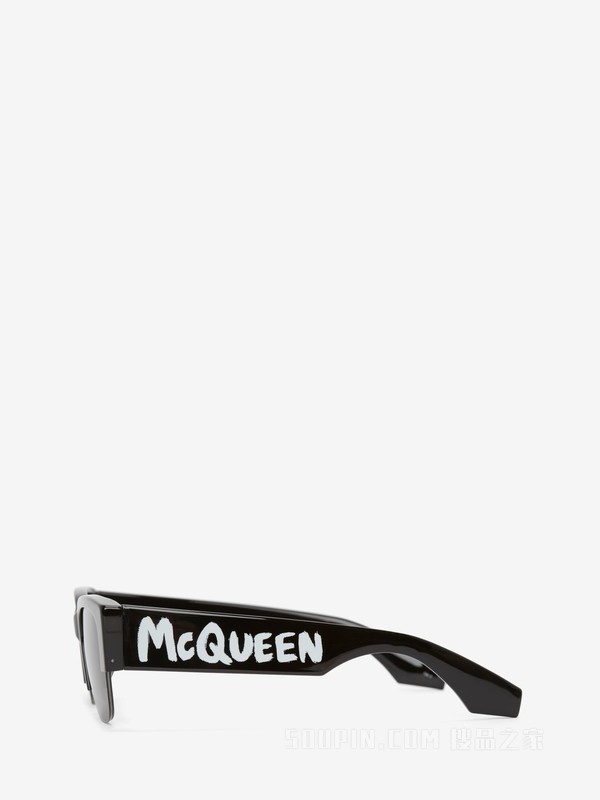 McQueen Graffiti方形太阳眼镜