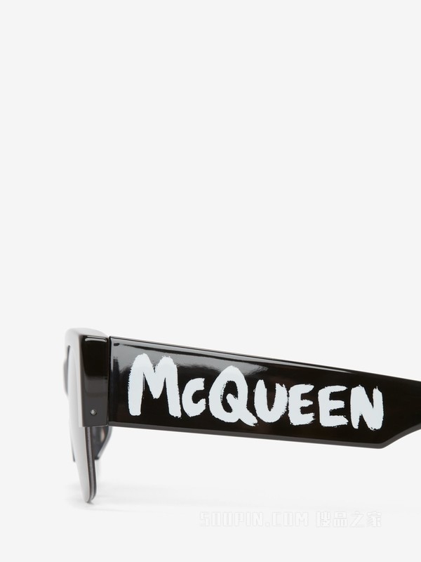 McQueen Graffiti方形太阳眼镜