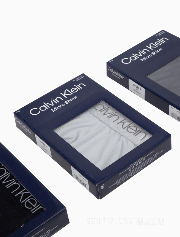 Calvin Klein 23春季新款男士波浪条纹LOGO腰边轻薄透气平角内裤NB2660O