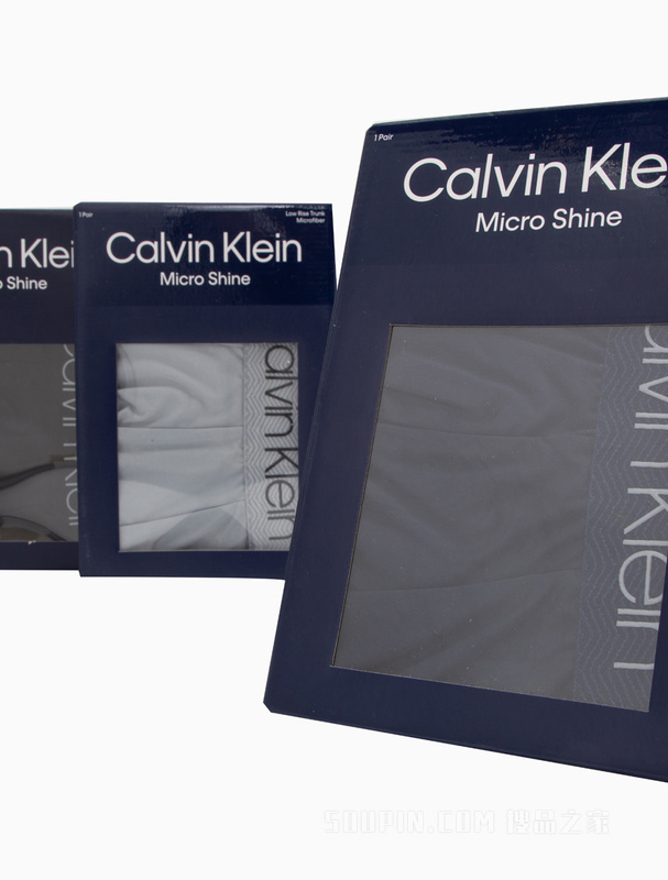 Calvin Klein 23春季新款男士波浪条纹LOGO腰边轻薄透气平角内裤NB2660O