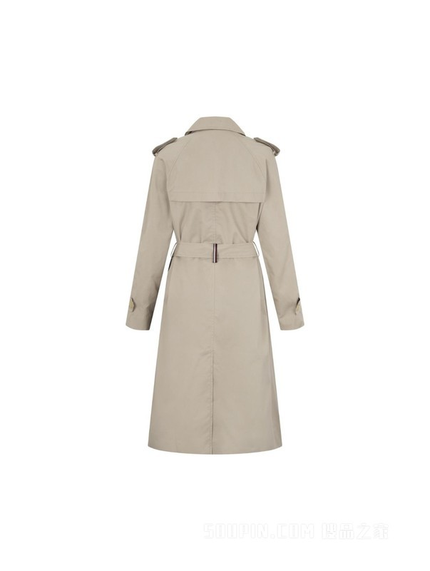 23新款春季女装经典双排扣系带长款风衣外套WW0WW36960