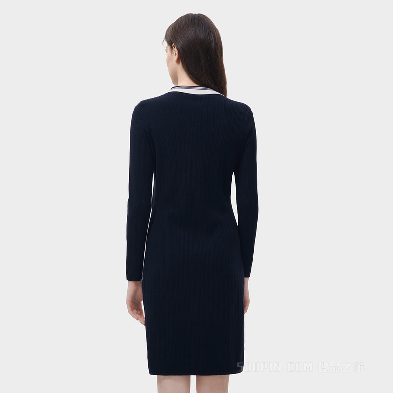 女子经典商务V领时尚连衣裙