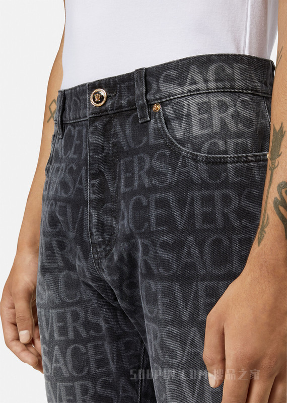 Versace Allover牛仔裤