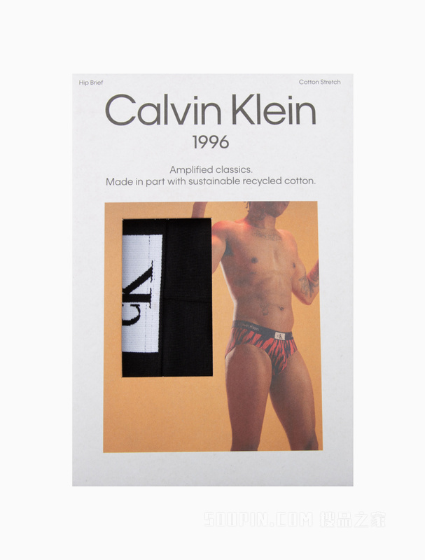 【CK96】Calvin Klein 23春季男经典循环LOGO腰边棉质透气三角内裤NB3402