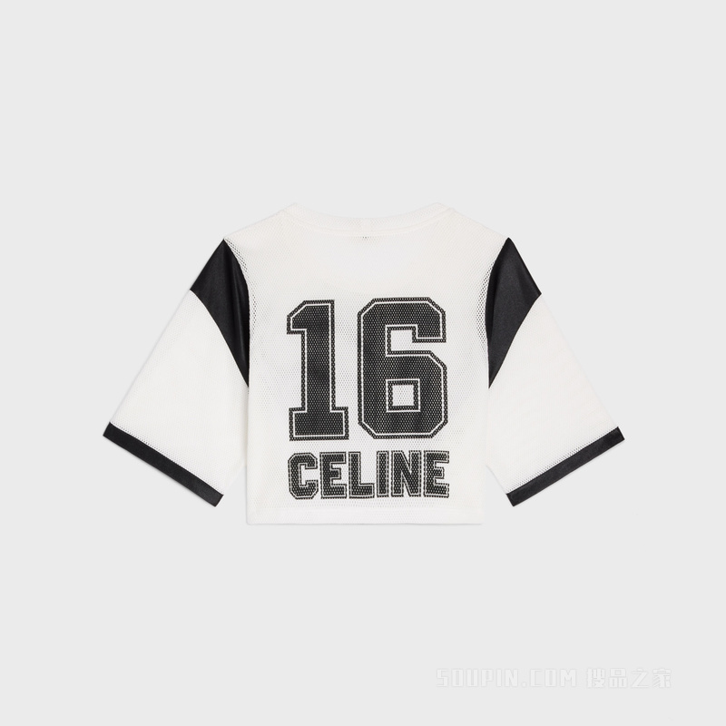 CELINE 16网眼平纹针织短款T恤 23735