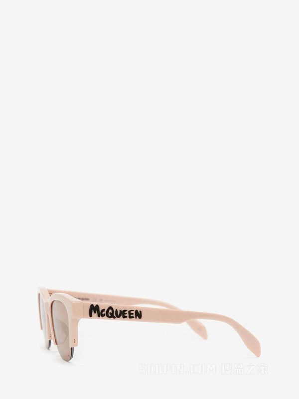 McQueen Graffiti方形太阳眼镜