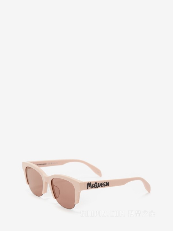 McQueen Graffiti方形太阳眼镜