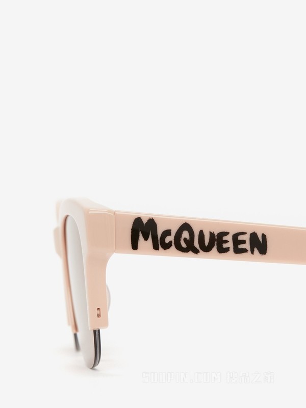 McQueen Graffiti方形太阳眼镜