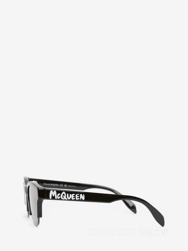 McQueen Graffiti方形太阳眼镜