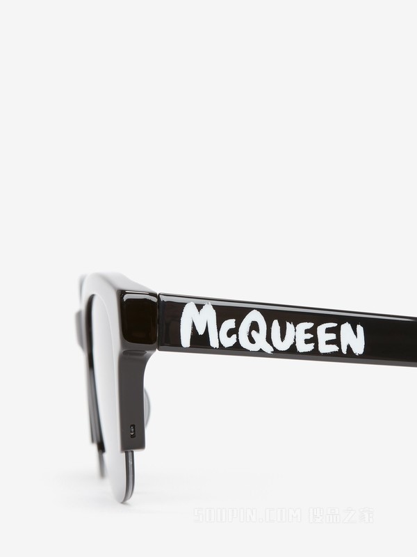 McQueen Graffiti方形太阳眼镜