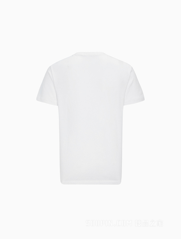 Calvin Klein 23春季新款男士简约撞色LOGO纯棉透气圆领短袖T恤J322254