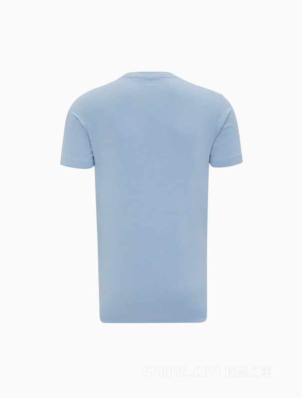 Calvin Klein 23春季新款男士时尚字母刺绣胶印透气修身短袖T恤J322702