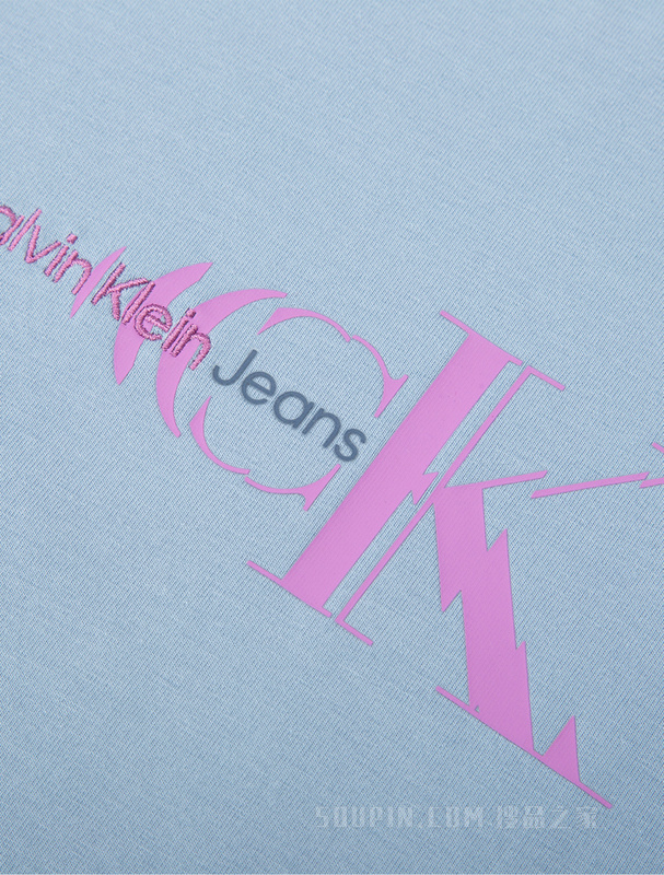 Calvin Klein 23春季新款男士时尚字母刺绣胶印透气修身短袖T恤J322702