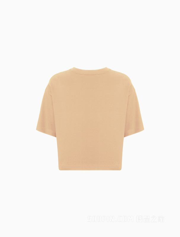 Calvin Klein 23春季新款女士时尚正反LOGO丝光棉垂顺透气短T恤J220801