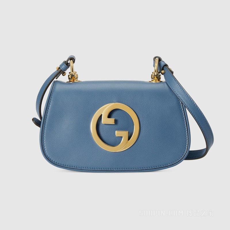 Gucci Blondie系列迷你手袋 浅蓝色皮革
