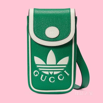 adidas x Gucci联名系列带包带迷你手袋 绿色皮革