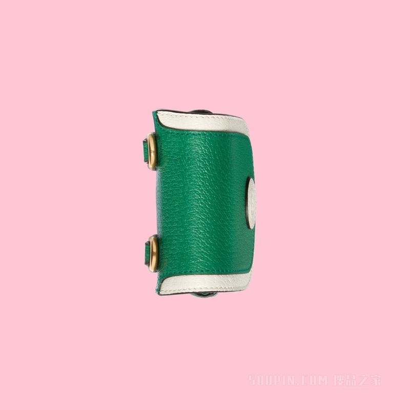 adidas x Gucci联名系列带包带迷你手袋 绿色皮革